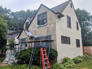 home stucco repair before image