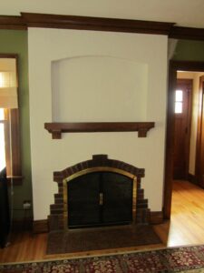 fireplace plaster repair after image